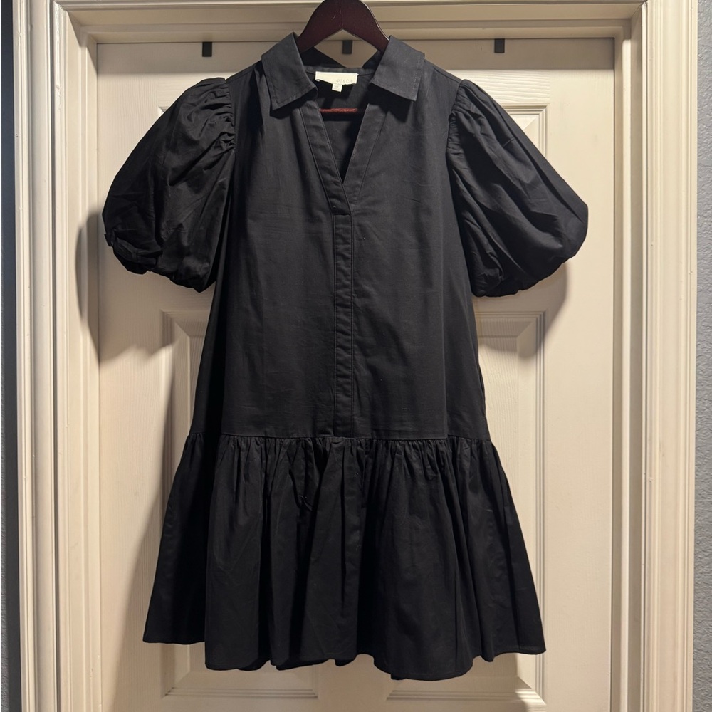 EUC Pinch Black Puff Sleeve Mini Dress Size Medium